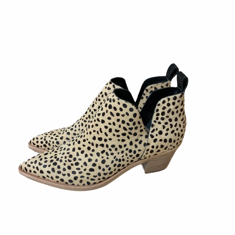 NWT Dolce Vita Real Fur Cow Hide Booties